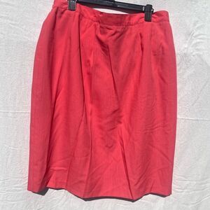 Elegant Coral Pencil Skirt